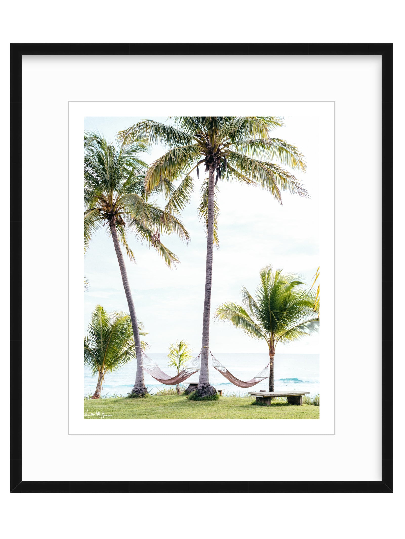 Black frame for sunset and beach photo wall art at The Sunset Shop.