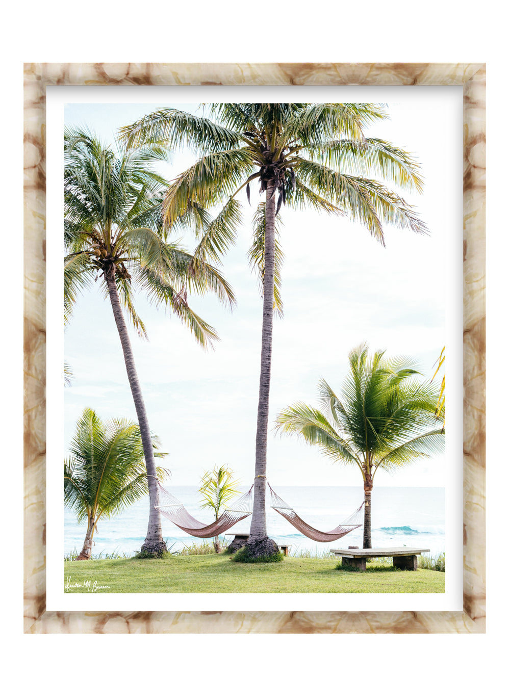 Blonde Tortoise frame for sunset and beach photo wall art at The Sunset Shop.