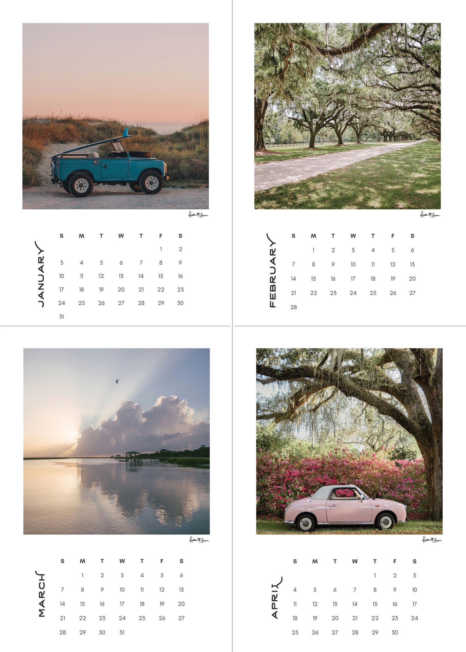 2027 Desktop Calendar Charleston - Lowcountry