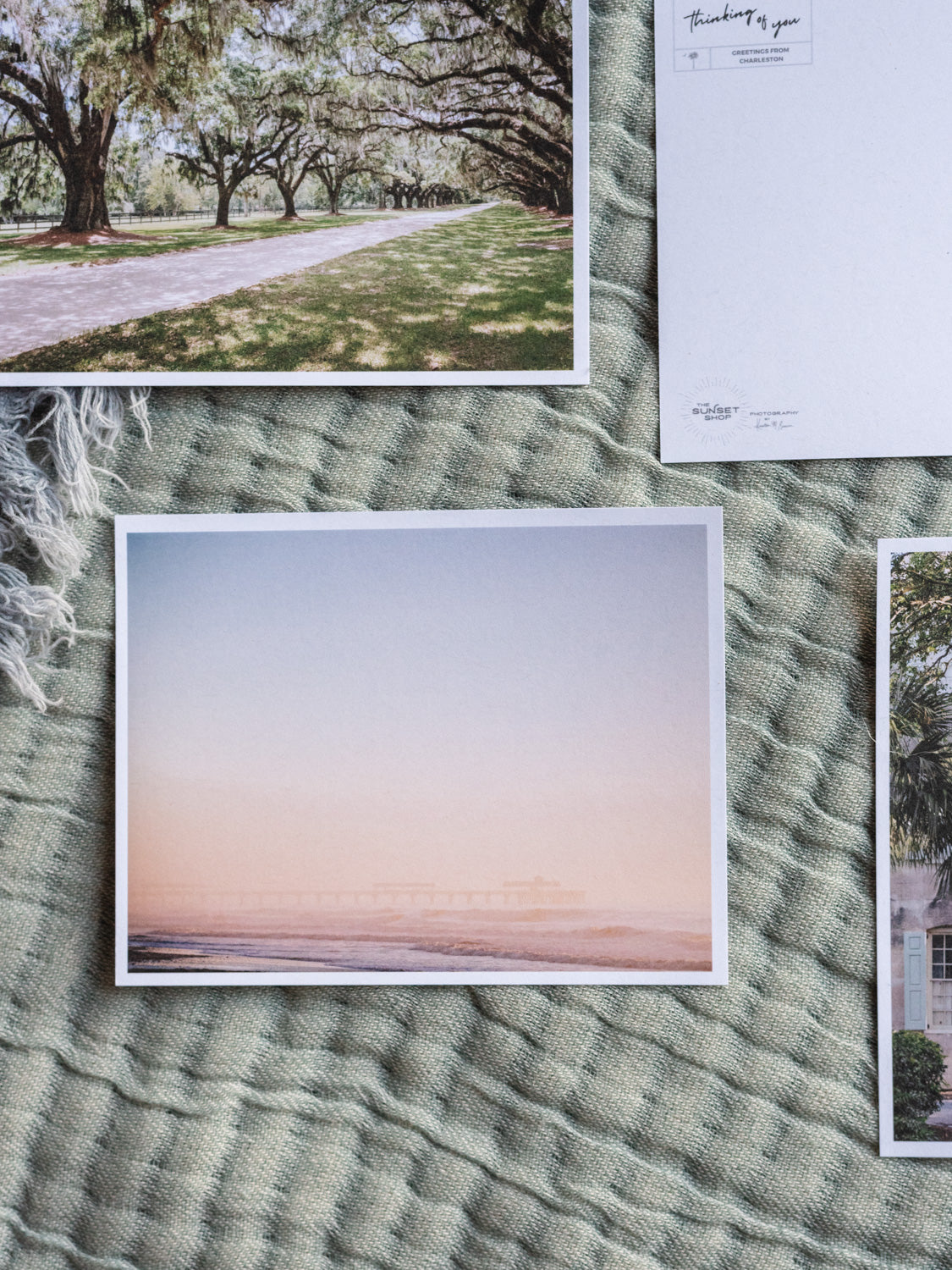 Folly Beach Charleston postcards. Printed on 100% recycled paper. Photographed by Charleston photographer Kristen M. Brown of Samba to the Sea for The Sunset Shop.