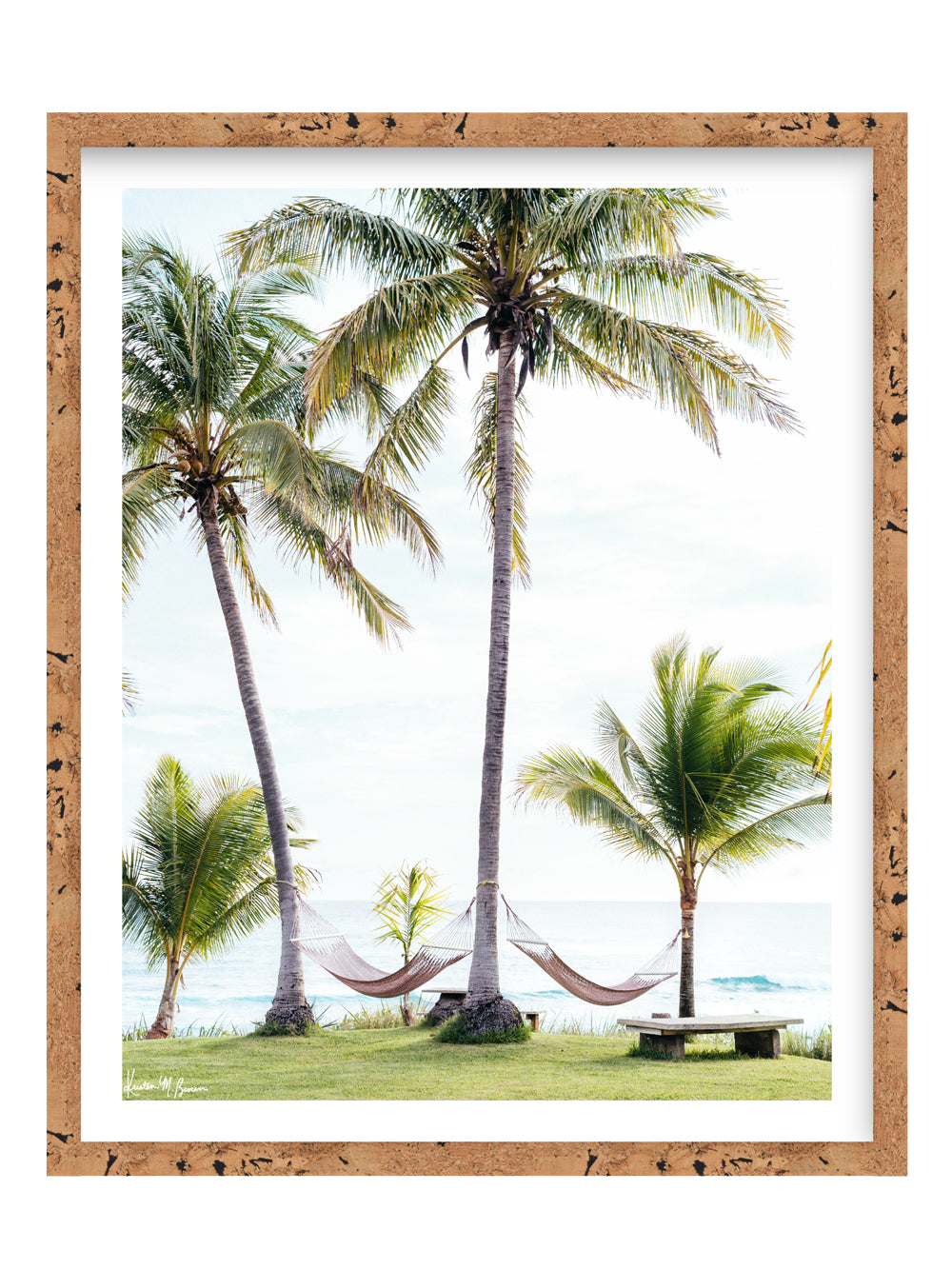 Cork frame for sunset and beach photo wall art at The Sunset Shop.