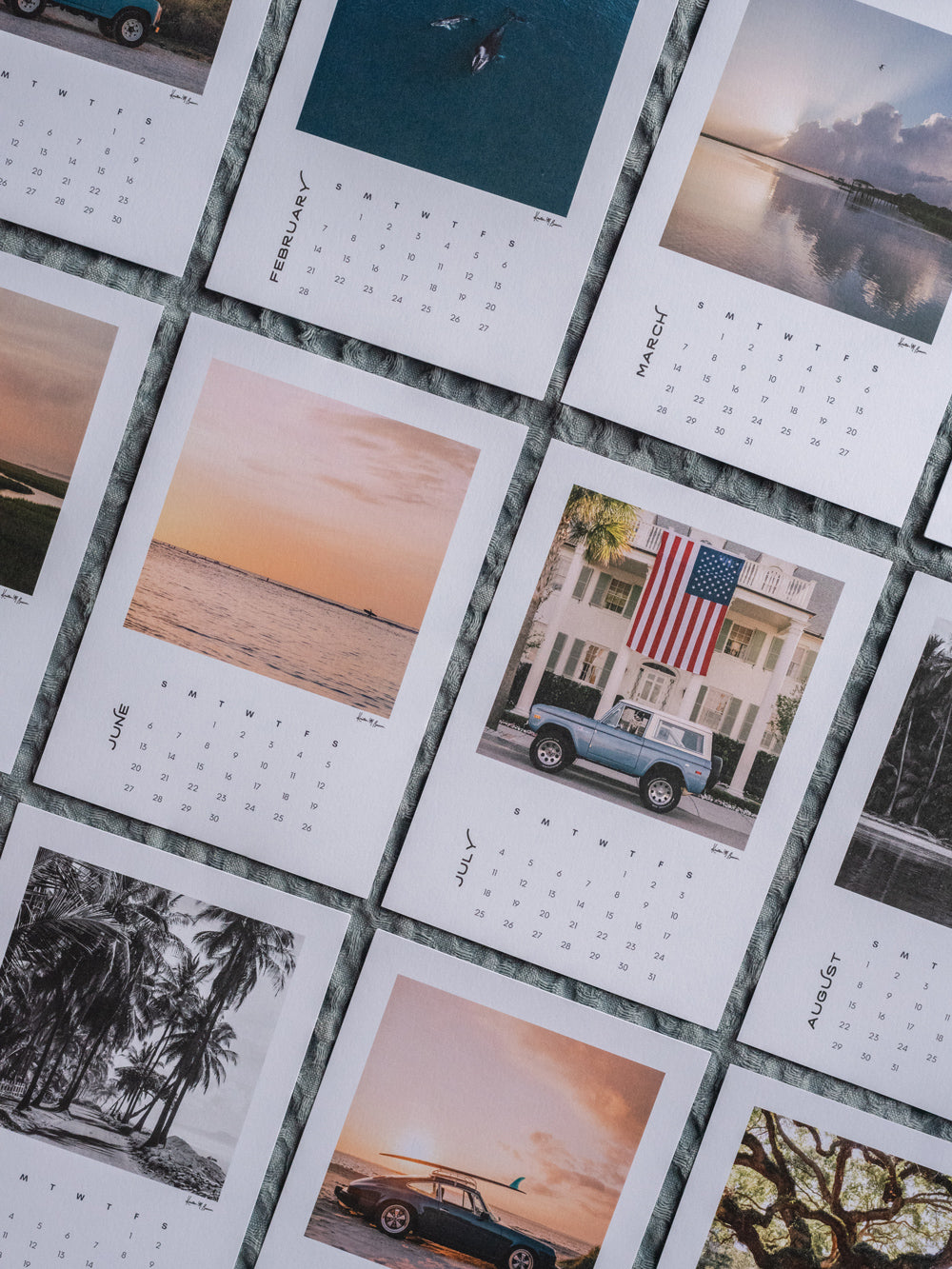 Costa Rica and Charleston desktop photo calendar for 2027. By Kristen M. Brown of Samba to the Sea.