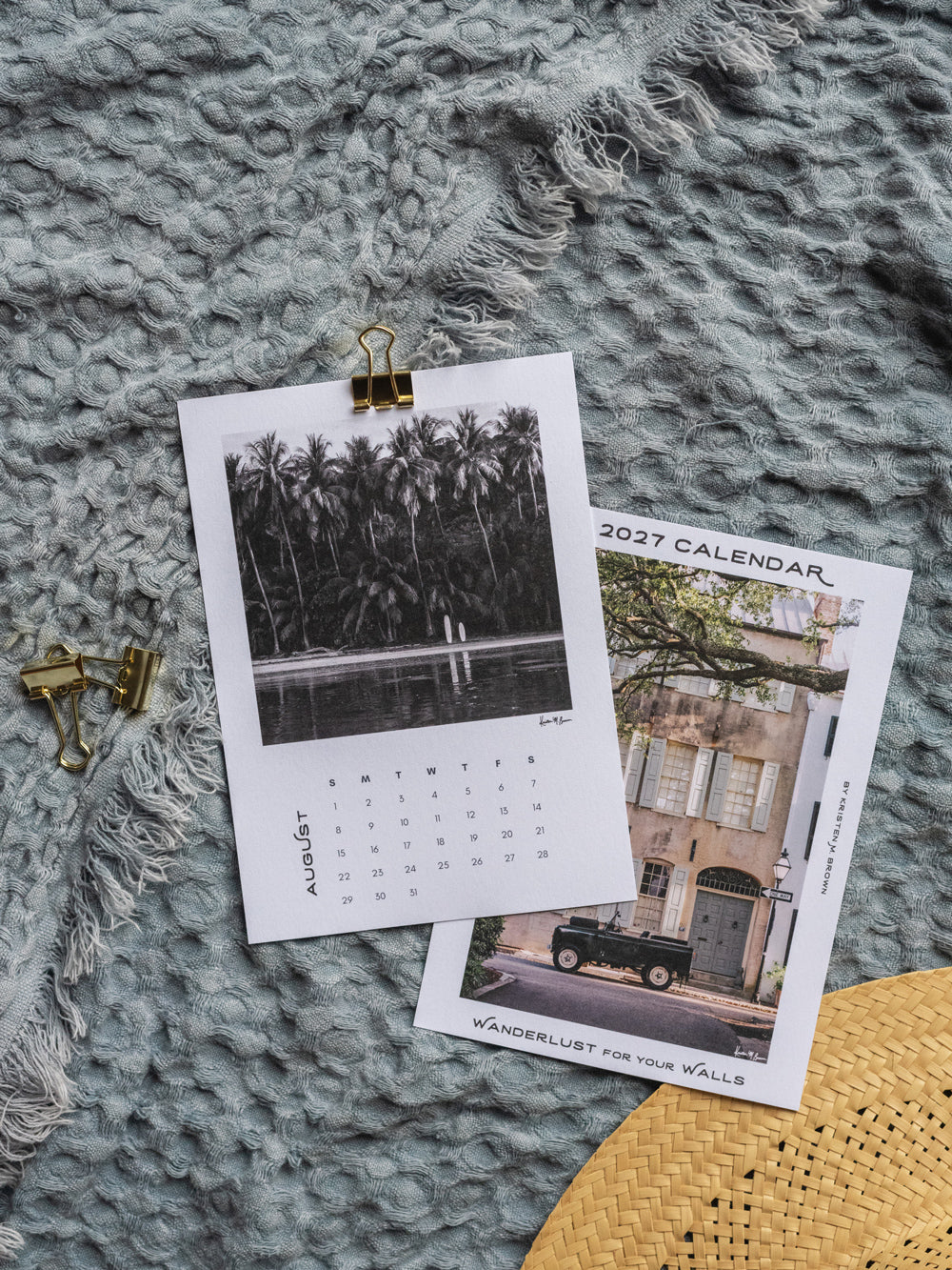 Costa Rica and Charleston desktop photo calendar for 2027. By Kristen M. Brown of Samba to the Sea.