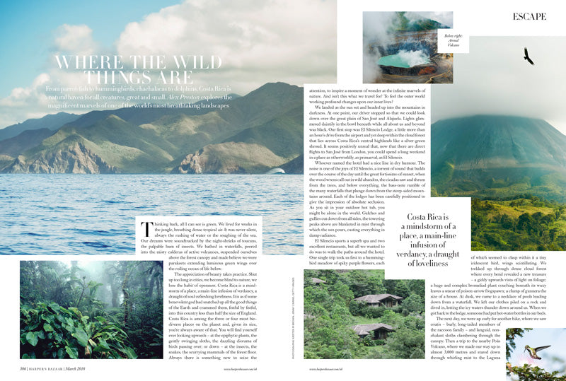 Harpaar's Bazaar Escape Costa Rica feature. Photographed by Kristen M. Brown of Samba to the Sea. Costa Rica photo prints at The Sunset Shop.