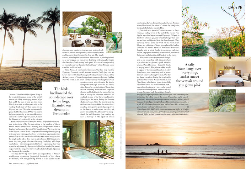 Harpaar's Bazaar Escape Costa Rica feature. Photographed by Kristen M. Brown of Samba to the Sea. Costa Rica photo prints at The Sunset Shop.
