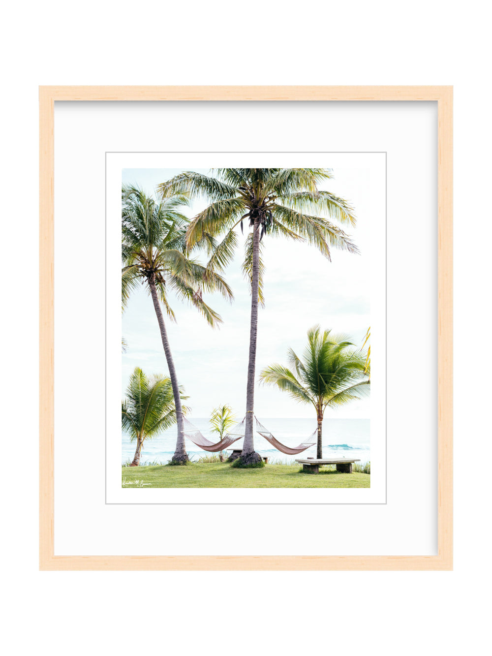 Clear stain natural frame for sunset and beach photo wall art at The Sunset Shop.