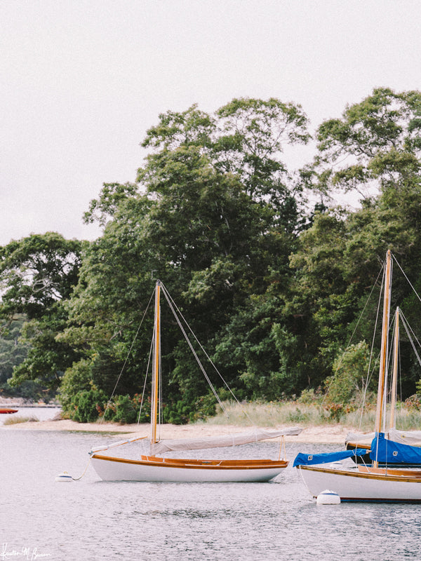 "Ready to Herreshoff" photo print of Herreshoff 12s in Quissett Harbor. Photographed by Kristen M. Brown of Samba to the Sea for The Sunset Shop.