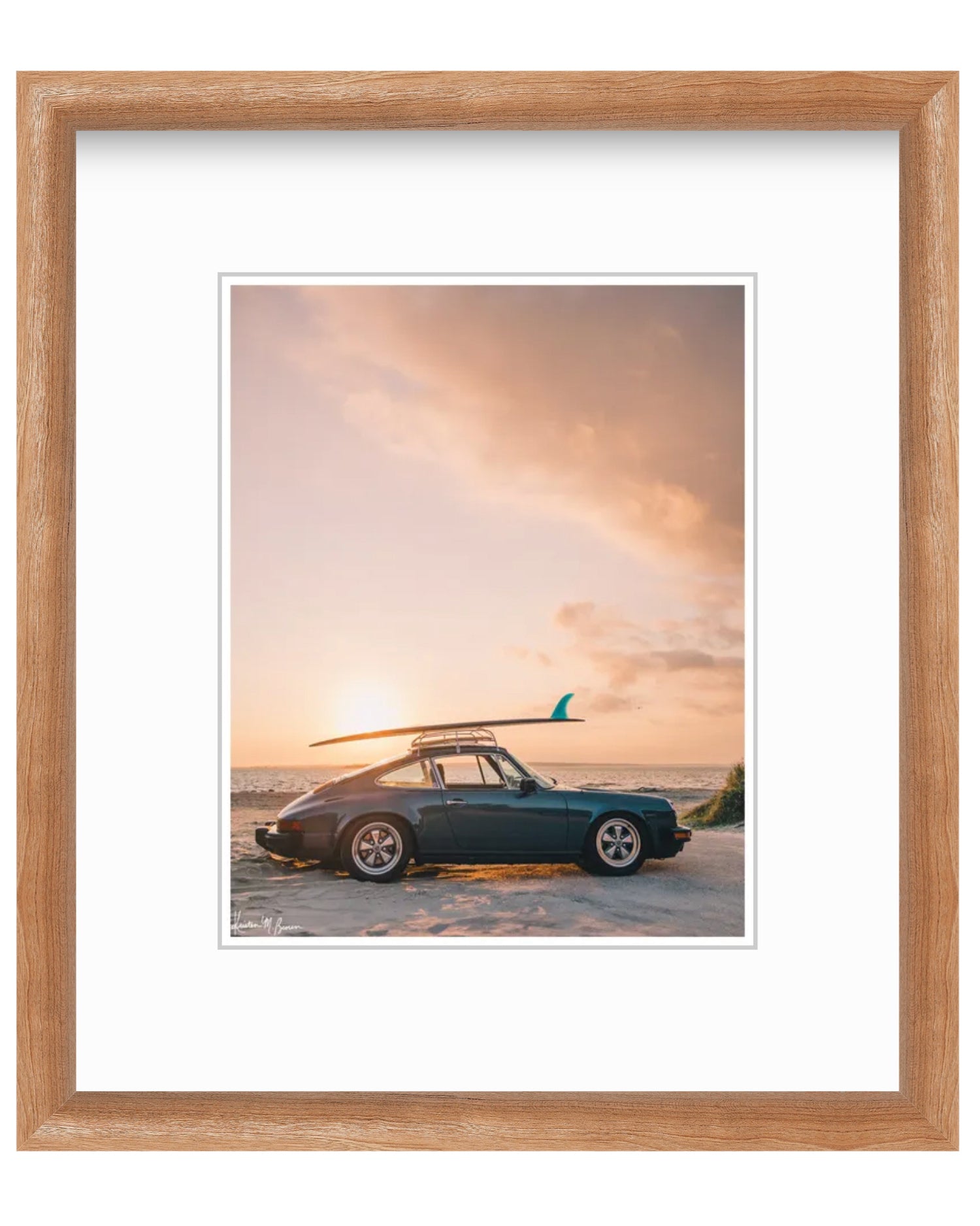 Single Fin Sunset Ride - Framed 8"x10" print @ Java Java Freshfields