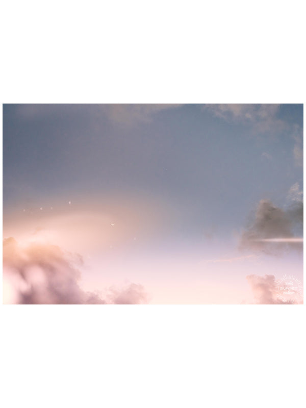 Call my crazy, but I finally found where the Care Bears live and it was in this dreamy crescent moon sunset in Costa Rica! Can't you just picture the Care Bears living their best lives in this breathtaking sky??? Ok, ok the Care Bears aren’t actually real, but they are, right 🤫😉?! Crescent moon pastel sunset sky in Tamarindo Costa Rica photographed by Kristen M. Brown, Samba to the Sea.