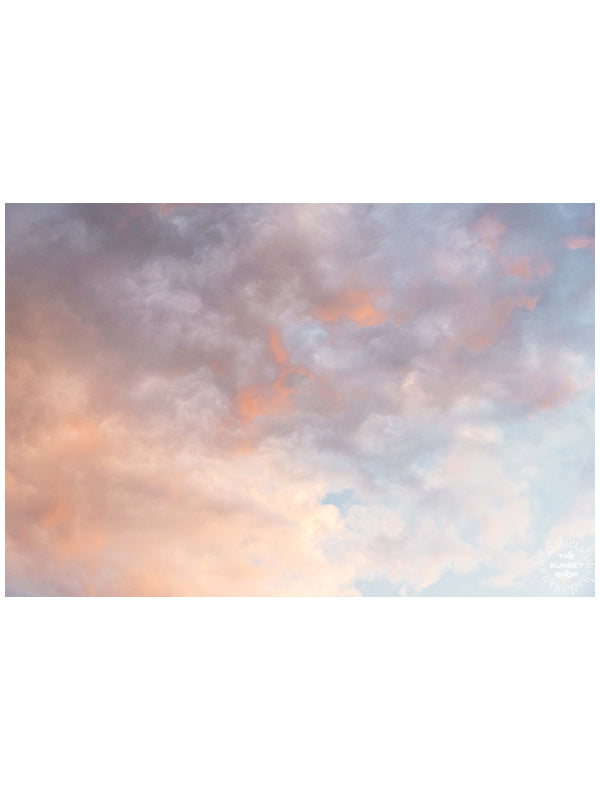 Dreamy pastel sunset sky in Savannah Georgia. "Gemini Sky" sunset sky photo photographed by Kristen M. Brown of Samba to the Sea for The Sunset Shop.