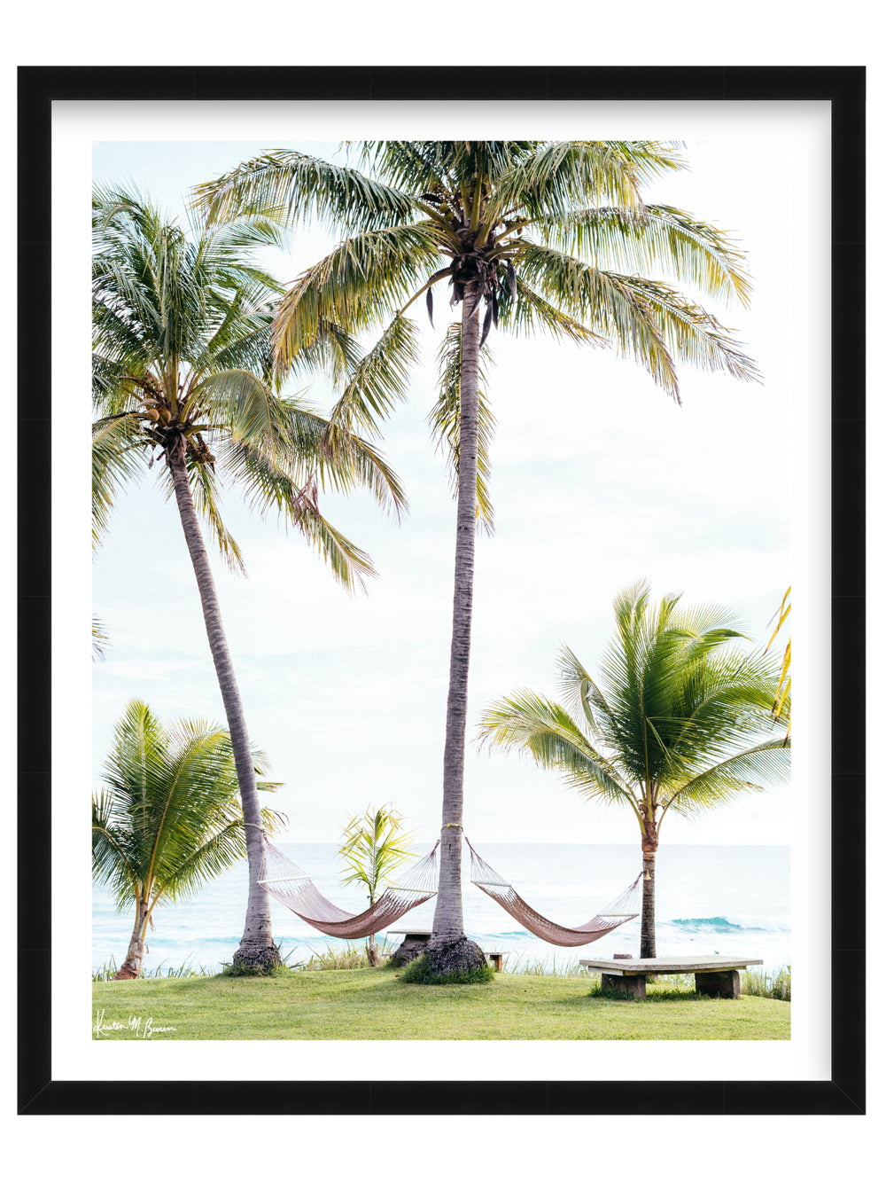 Black frame for sunset and beach photo wall art at The Sunset Shop.