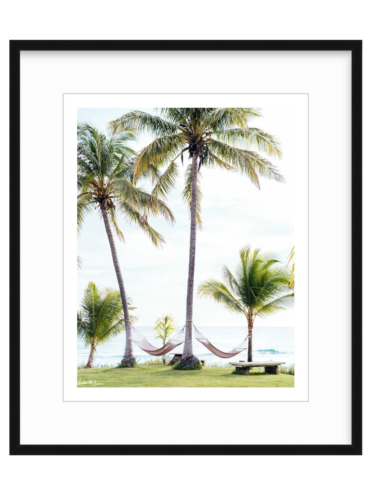 Black frame for sunset and beach photo wall art at The Sunset Shop.