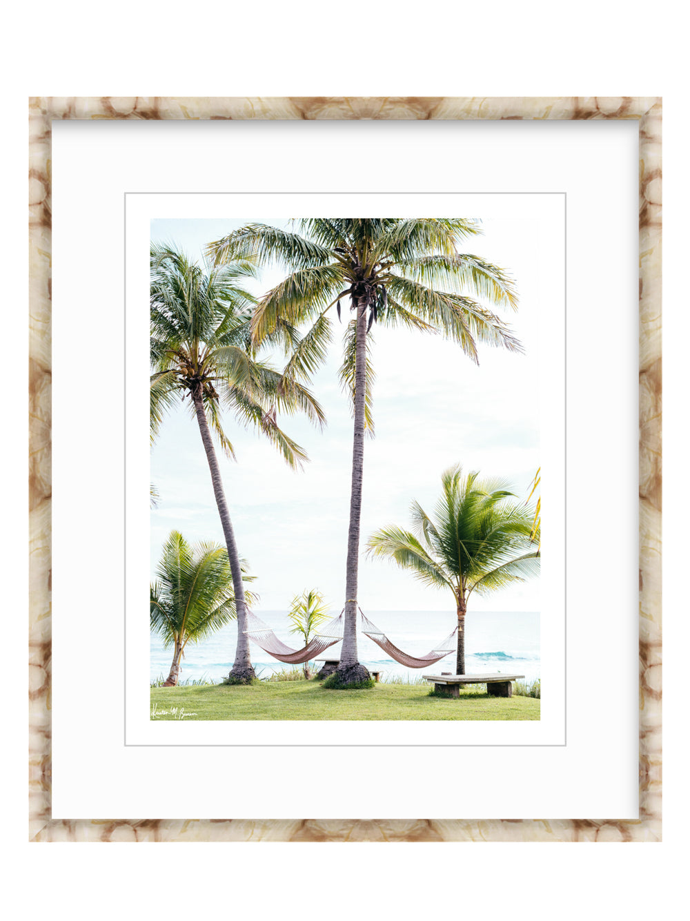 Blonde Tortoise frame for sunset and beach photo wall art at The Sunset Shop.