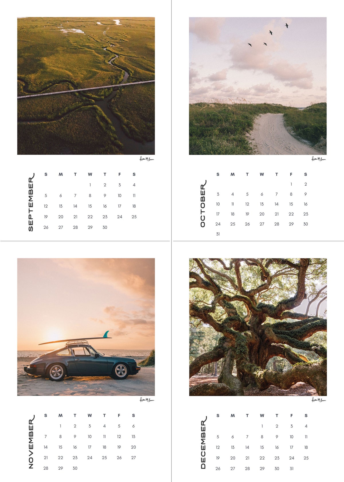 2027 Desktop Calendar Charleston - Lowcountry