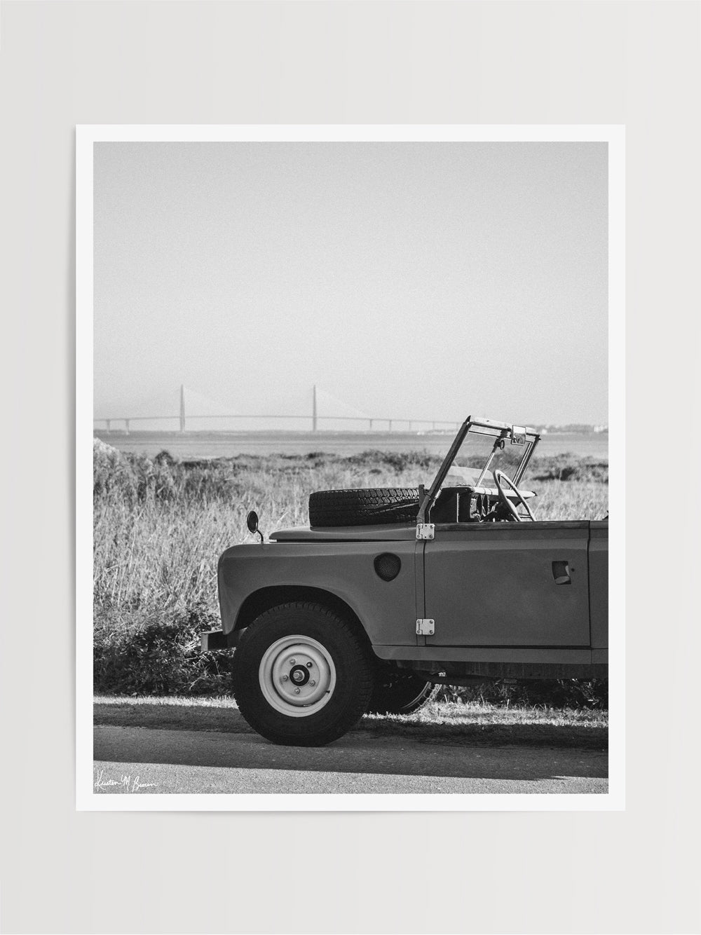 There's just something about Charleston. From the historic architecture to the scenic lowcountry views, this Land Rover Series named Charlie is waiting for you to take a joyride in CHS! “Charlie Rover" photo print of Land Rover series parked along the marsh in Charleston, SC. Photographed by Kristen M. Brown of Samba to the Sea.