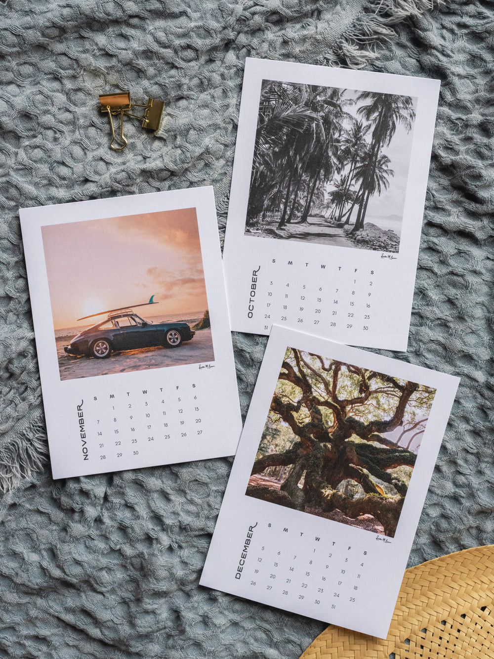 Costa Rica and Charleston desktop photo calendar for 2027. By Kristen M. Brown of Samba to the Sea.