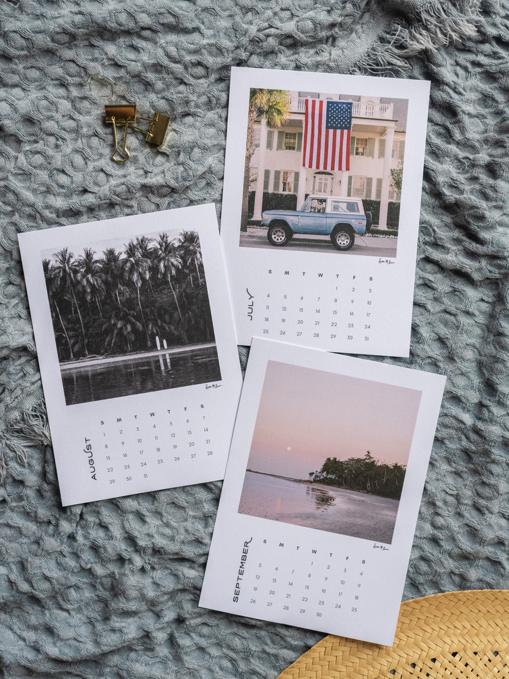 Costa Rica and Charleston desktop photo calendar for 2027. By Kristen M. Brown of Samba to the Sea.