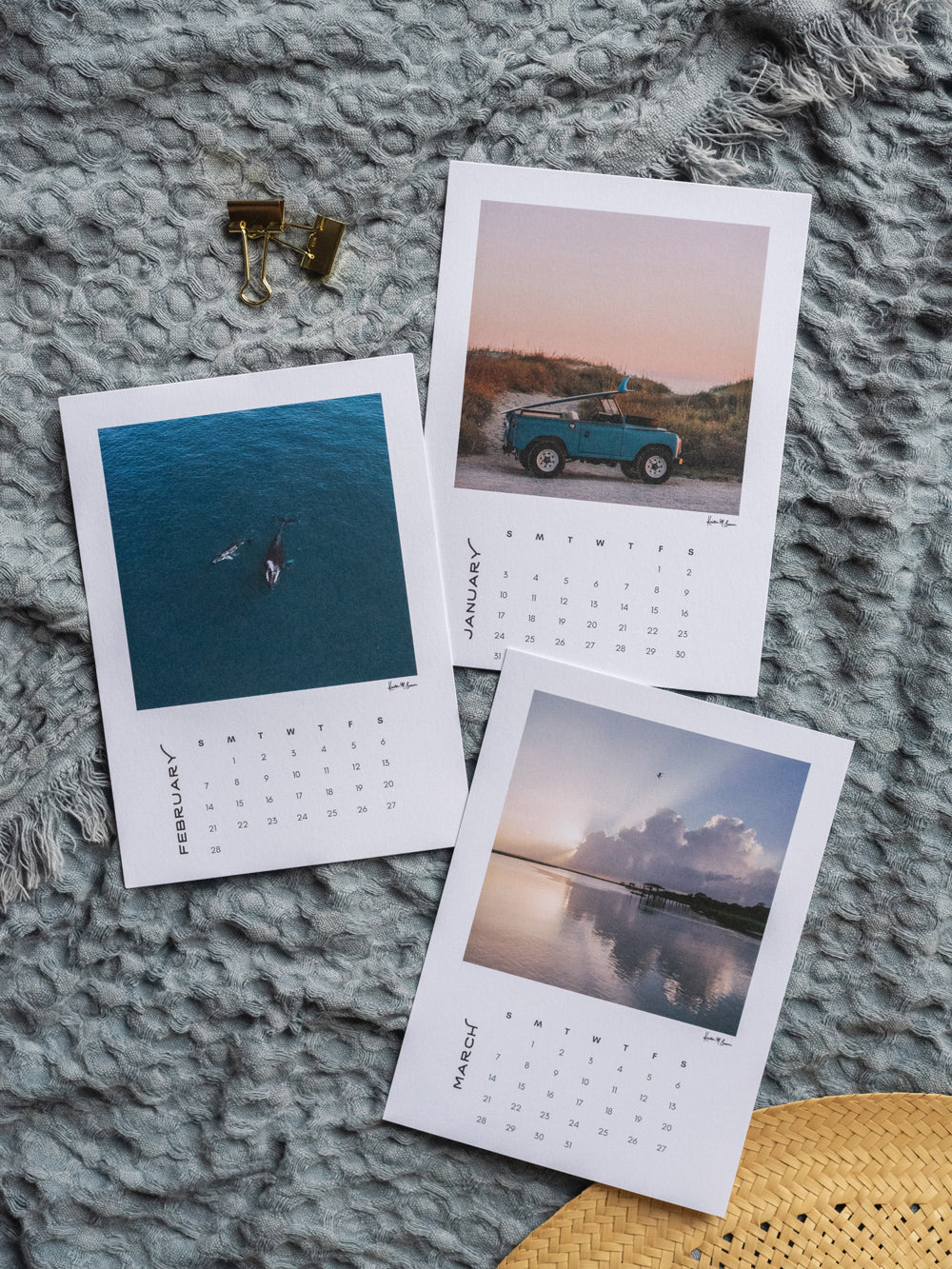 Costa Rica and Charleston desktop photo calendar for 2027. By Kristen M. Brown of Samba to the Sea.