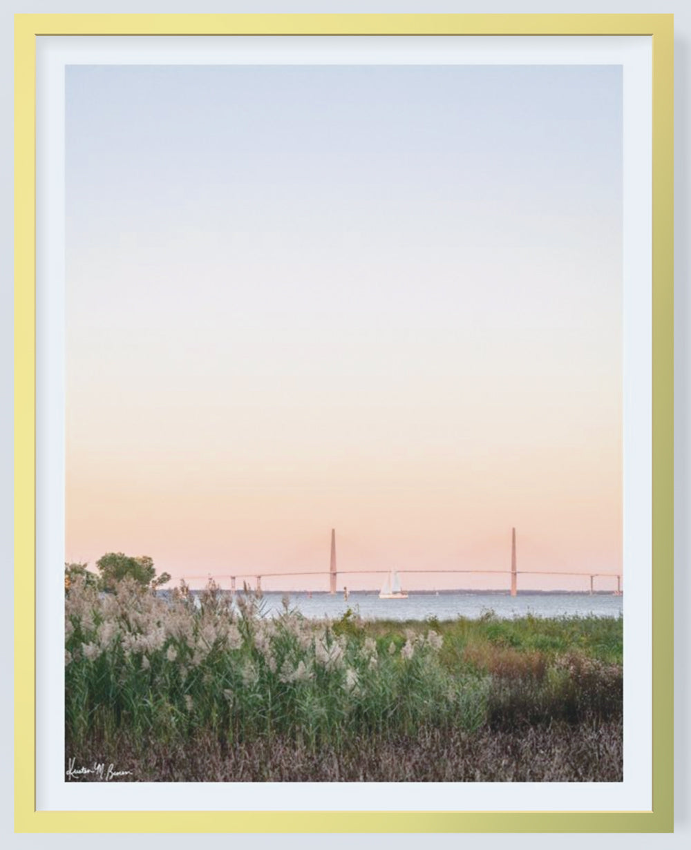 Harbor Sunset Sail - Framed 16"x20" print @ Lou Lou's