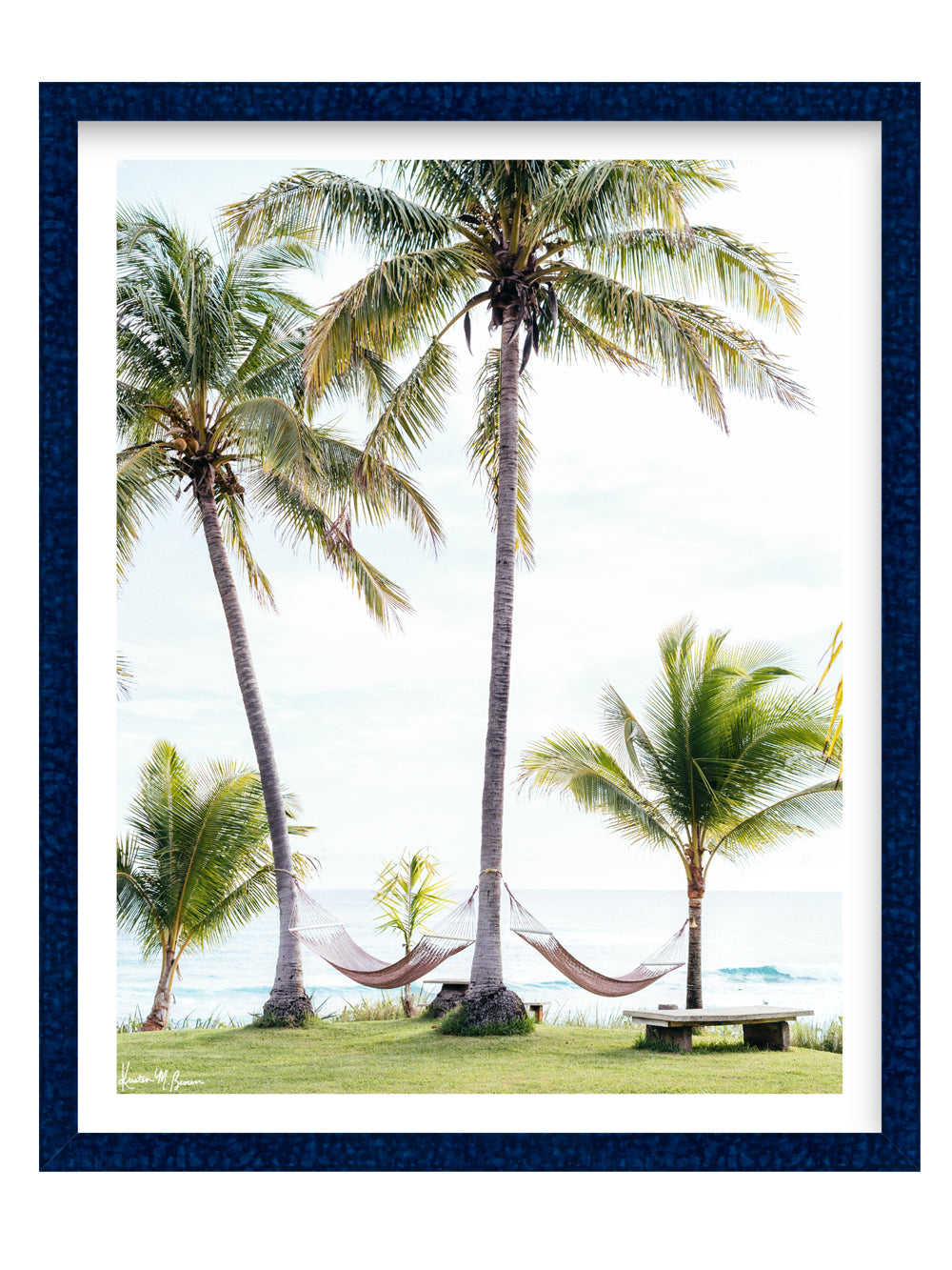 Indigo Glaze frame for sunset and beach photo wall art at The Sunset Shop.