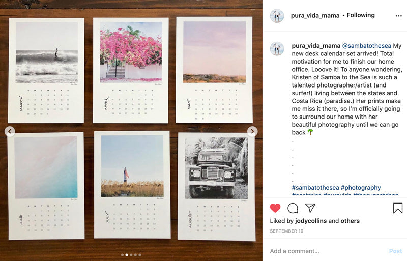 Now you can wanderlust away to your happy place while you're working with the Costa Rica desktop photo calendar! Dream away to a new location each month, and after the month is over, you can cut away the month on the bottom and frame the print!  