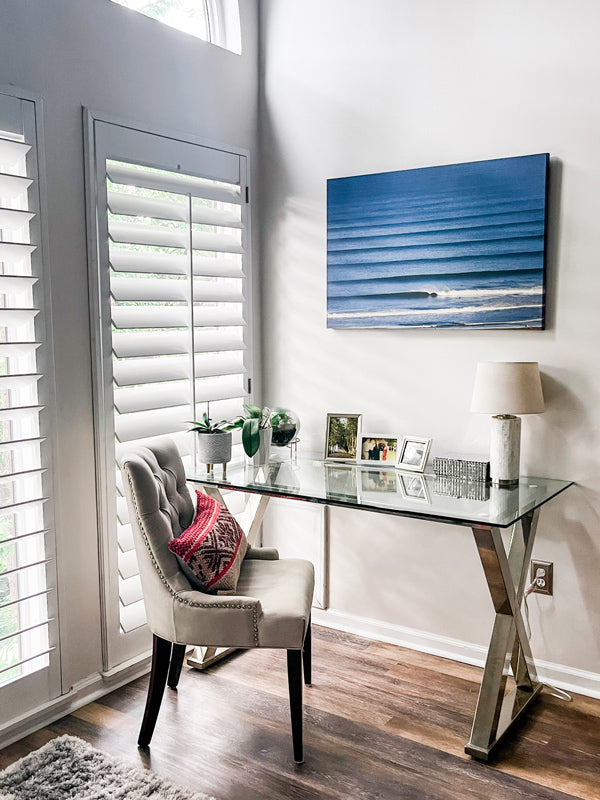 Costa Rica surf photo print of corduroy wave lines breaking in Tamarindo, Costa Rica. Home office surfing wall art. Liquid Dreams photo print by Samba to the Sea at The Sunset Shop.