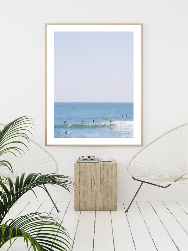 Surfer girl hanging five in Malibu, California. "Malibu Hanging" surfer photo print by Kristen M. Brown of Samba to the Sea for The Sunset Shop. 