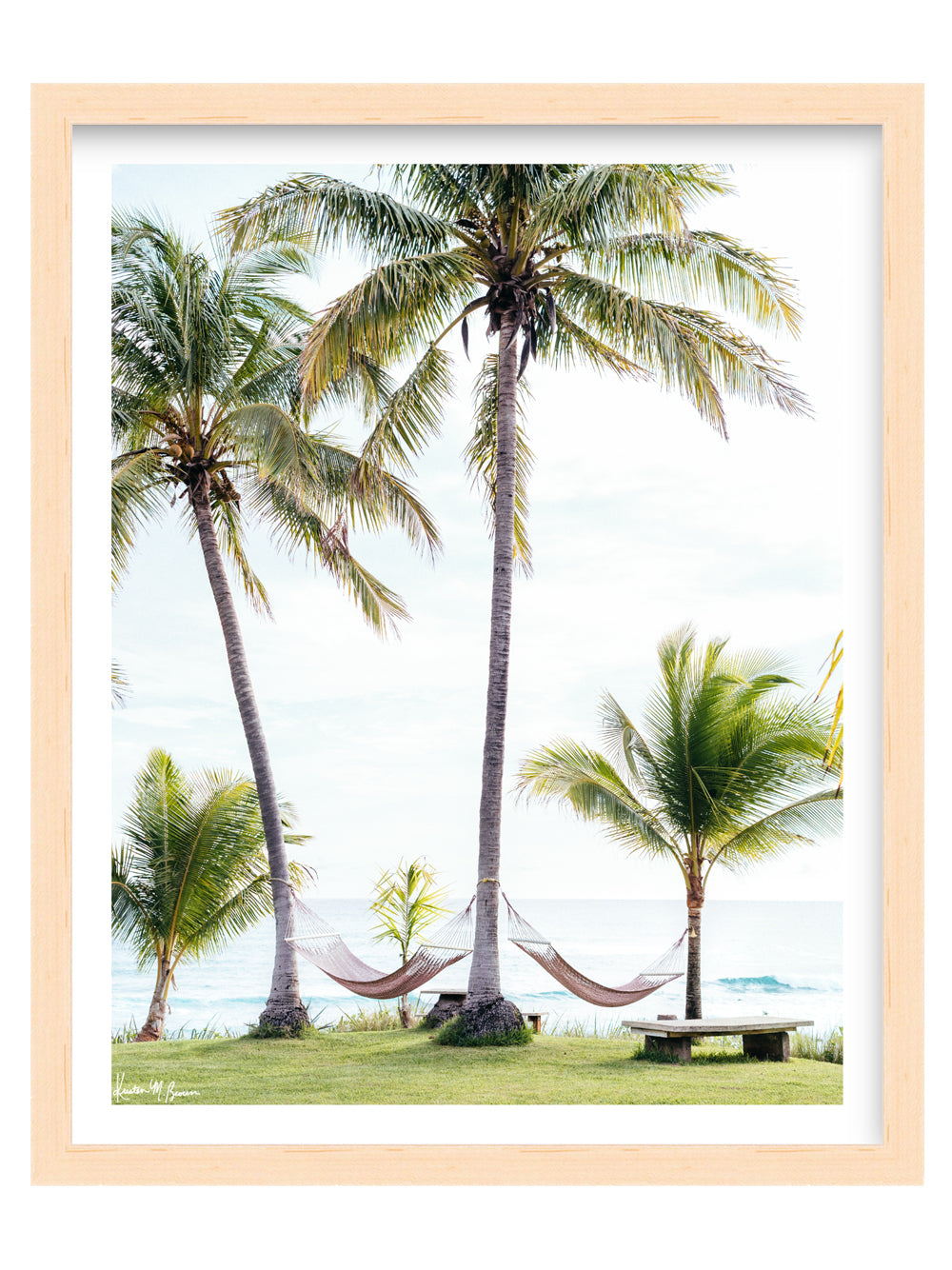 Clear stain natural frame for sunset and beach photo wall art at The Sunset Shop.