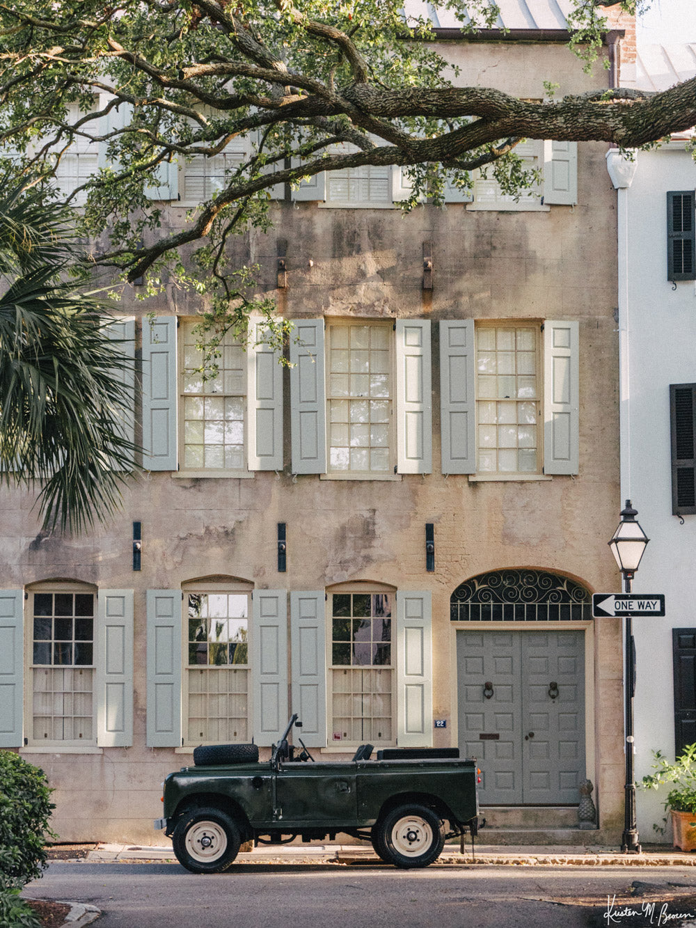 If you&#39;re going this way, that way,  or any which way, then &quot;One Way Rover&quot; is meant for you! Hop on in, the top is off, and this classic Land Rover series III is waiting for you! Photo print by Kristen M. Brown of Samba to the Sea for The Sunset Shop.