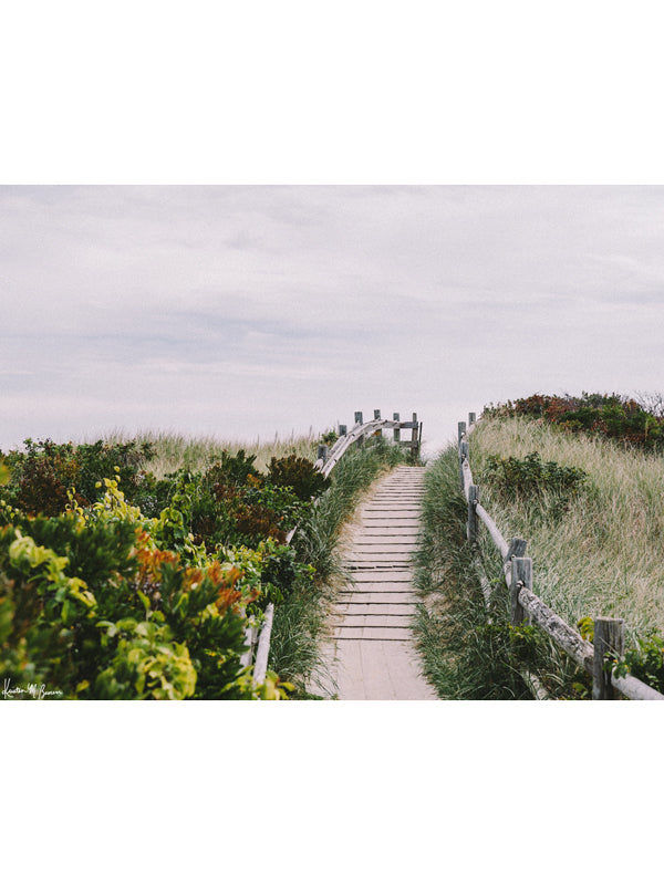 "Path to Fortune" photo print of beach path through the dunes in Coastal New England. Photographed by Kristen M. Brown of Samba to the Sea for The Sunset Shop.