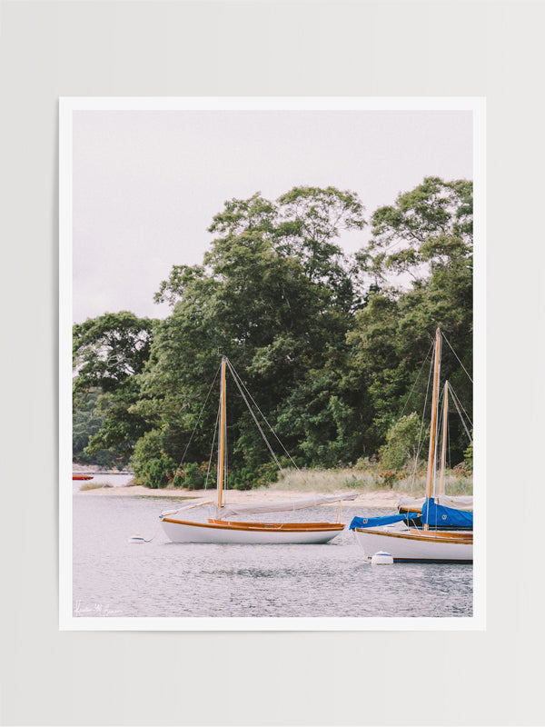 &quot;Ready to Herreshoff&quot; photo print of Herreshoff 12s in Quissett Harbor. Photographed by Kristen M. Brown of Samba to the Sea for The Sunset Shop.