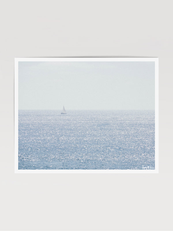 "Saildream" photo print of a beautiful sun soaked afternoon sail along the Southern California Coast. Photo print by Kristen M. Brown of Samba to the Sea for The Sunset Shop. Southern California sailing photography wall art.