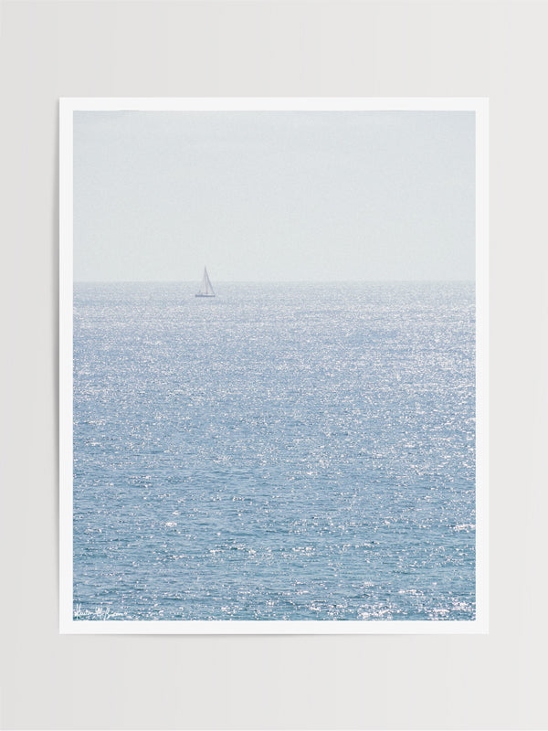 "Saildream" photo print of a beautiful sun soaked afternoon sail along the Southern California Coast. Photo print by Kristen M. Brown of Samba to the Sea for The Sunset Shop. Southern California sailing photography wall art.