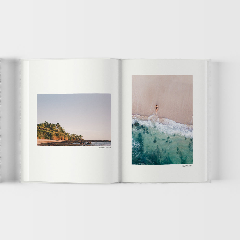 Costa Rica coffee table book. Dream away in this breathtaking photographic journey through Costa Rica's captivating coastline with this fine art Costa Rica coffee table book, Slice of Pura Vida-dise. Experience a part of the laid back “pura vida” way of life Costa Rica is infamous for with over 150 awe-inspiring images of pristine beaches, jaw dropping sunsets, and the alluring surf lifestyle. Photographed by Kristen M. Brown of Samba to the Sea.