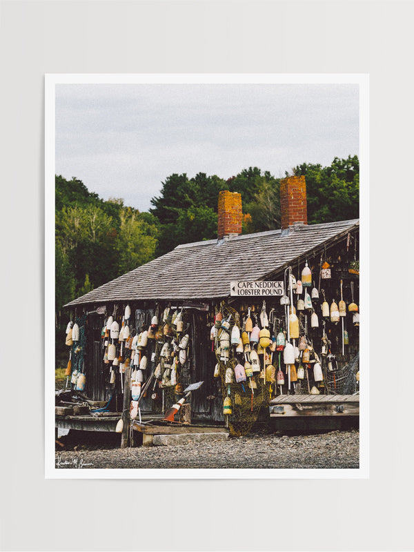 &quot;The Lobstah Pound&quot; photo print of Cape Neddick Lobster Pound in Maine. Photographed by Kristen M. Brown of Samba to the Sea for The Sunset Shop.