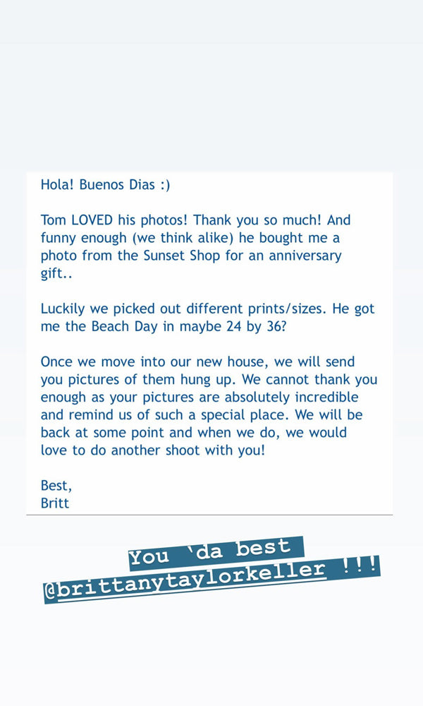 Review of The Sunset Shop. Photo prints by Kristen M. Brown of Samba to the Sea for The Sunset Shop.