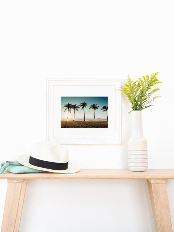 Palm tree fine art print. Palm trees at the beach in Costa Rica. Photographed by Samba to the Sea for The Sunset Shop, framed by Framebridge.