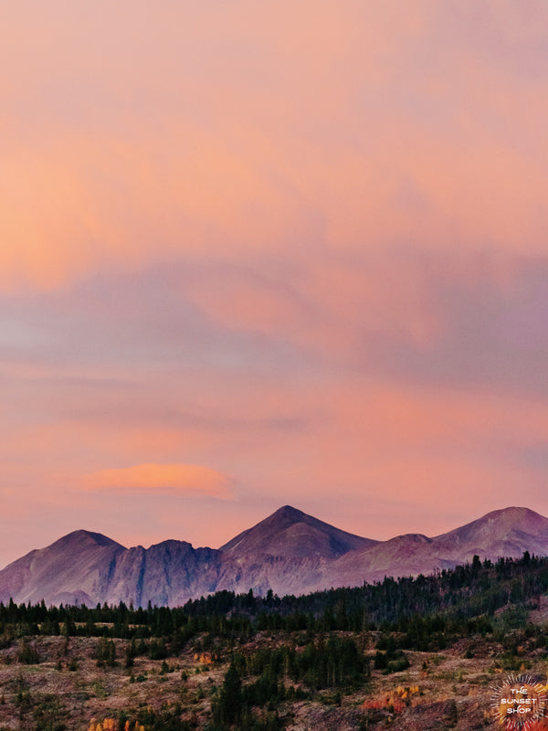 And into the mountains I go, to lose my mind and to find my soul...because there&#39;s just something magical about being in the mountains during sunset as the Alpenglow paints the mountains pink.   Sunset image of Alpenglow on Arapahoe, Gray, and Torrey mountains, Colorado.  &quot;Arapahoe Glow&quot; mountain sunset image print by Kristen M. Brown, Samba to the Sea.