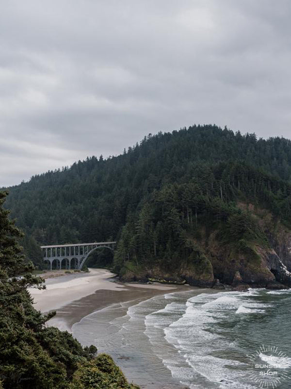 Let&#39;s go on a road trip adventure down the Oregon Coast. Cape Creek bridge at Heceta Head print by Kristen M. Brown Samba to the Sea for The Sunset Shop.