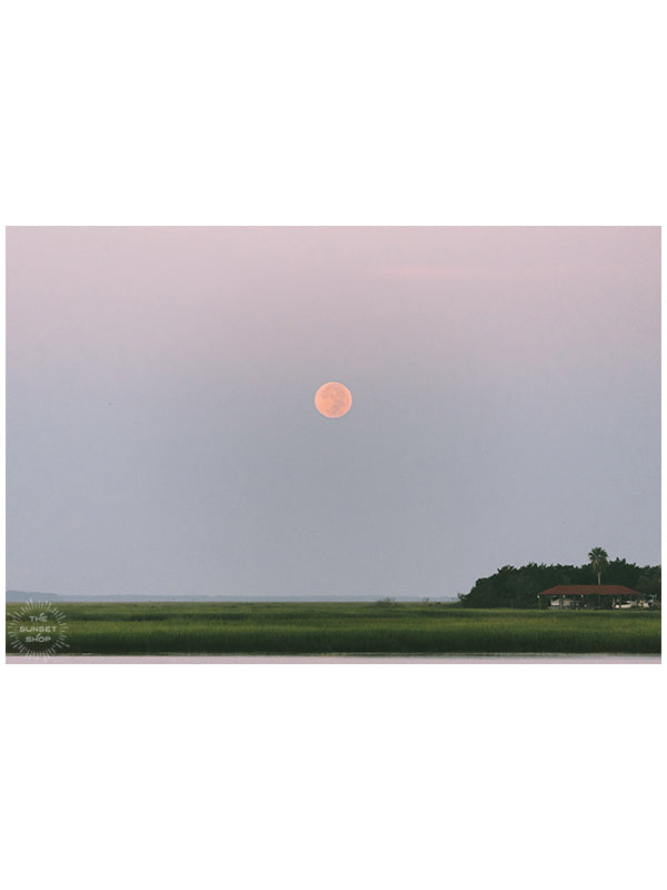 Full Moon Marsh|| Pink Full Moon Setting in Savannah, GA - The Sunset ...