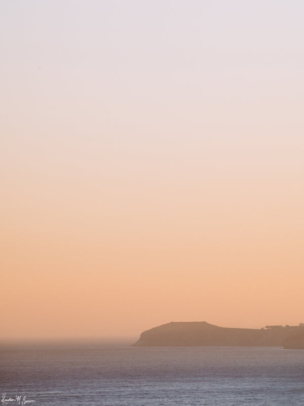 Golden glow sunset over Point Dume in Malibu, CA photo print by Kristen M. Brown of Samba to the Sea for The Sunset Shop.