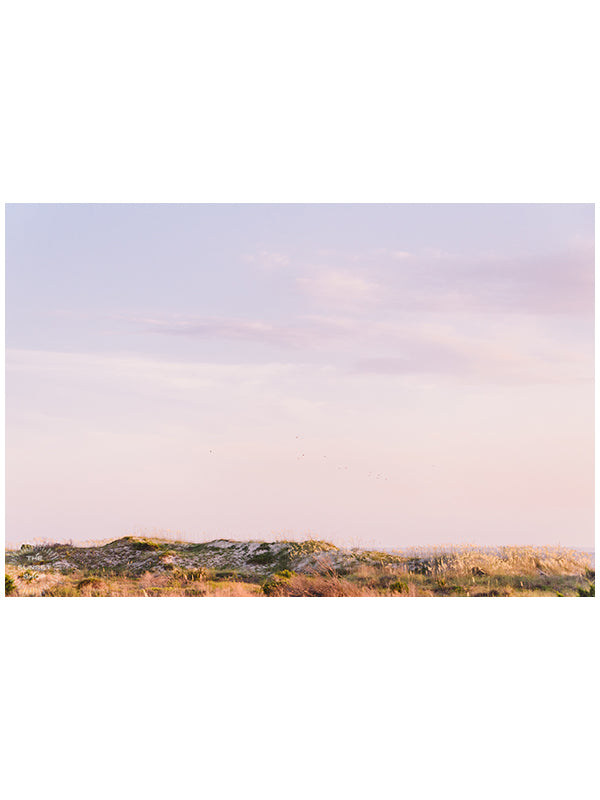 Because there&#39;s just something magical waking up early to watch sunrise at the beach, greeting your happy place with a beautiful, &quot;Good Morning Beach!&quot;  Pastel sunrise over the sand dunes in Tybee Island, Georgia photographed by Kristen M. Brown, Samba to the Sea.