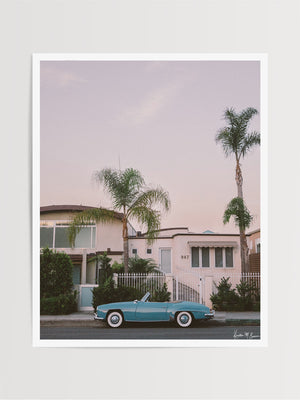 "Laguna Beach Blue Benz" Mercedes Benz 300SL photo print by Kristen M. Brown of Samba to the Sea for The Sunset Shop.