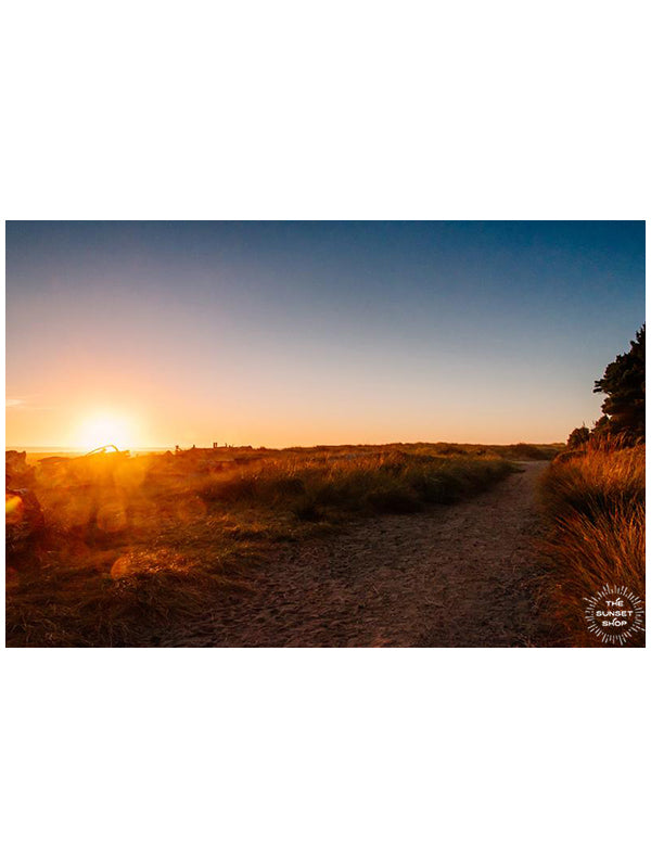 Magical golden sunset on the Oregon Coast in Lincoln City. &quot;Oregon Coast Sunset Gold&quot; golden beach sunset print by Kristen M. Brown, Samba to the Sea.