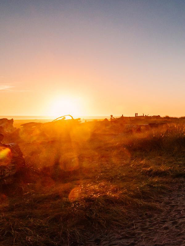 Magical golden sunset on the Oregon Coast in Lincoln City. "Oregon Coast Sunset Gold" golden beach sunset print by Kristen M. Brown, Samba to the Sea.