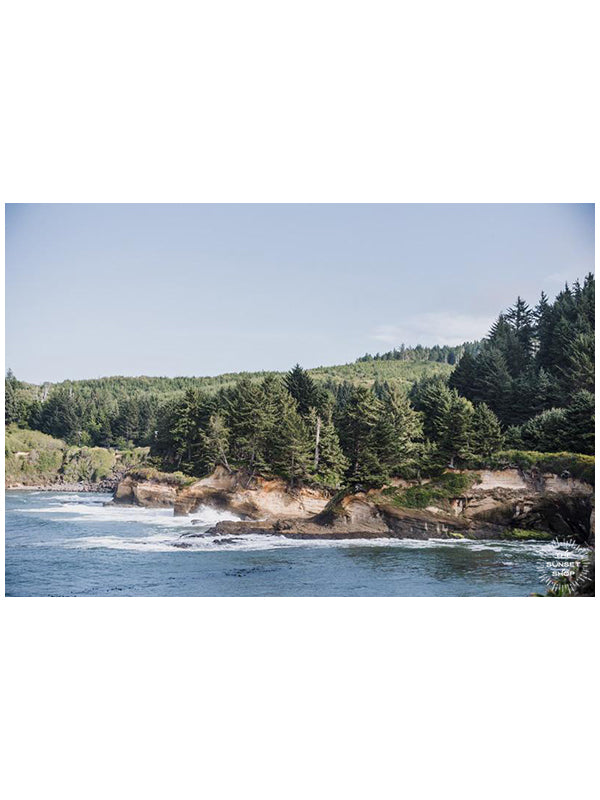 Beautiful Oregon Coast on a sunny day. Pocket Full of Sunshine print by Kristen M. Brown Samba to the Sea for The Sunset Shop.