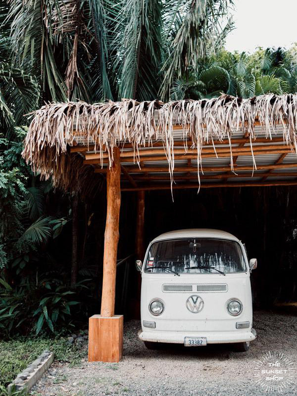 Life is simple - - surf 🏄🏼‍♀️ , jam 🎸, live life in a VW Van 🚌 . Channel those carefree, summertime beach days at home with this tropical VW bus print in Nosara, Costa Rica.  Pura Vida Bus print by Kristen M. Brown, Samba to the Sea.