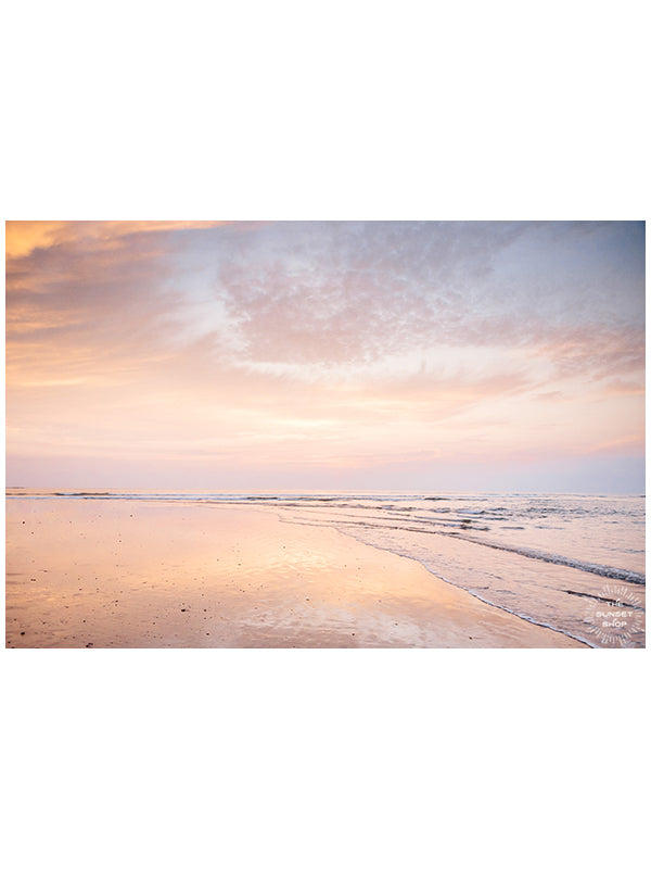 Beautiful pastel pink sunset in Tamarindo Costa Rica. Photographed by Samba to the Sea for The Sunset Shop.