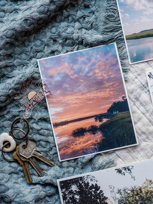 Sunrise over the marsh Savannah postcard. Printed on 100% recycled paper. Photographed by Savannah photographer Kristen M. Brown of Samba to the Sea for The Sunset Shop.