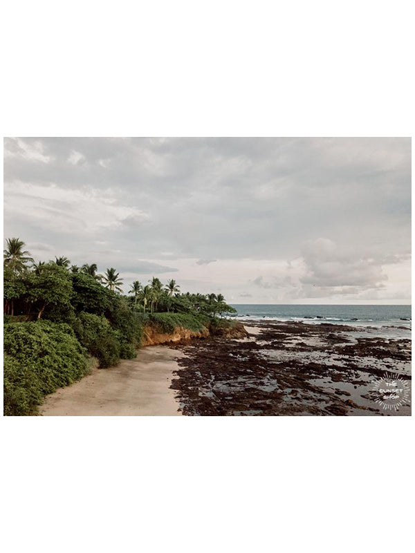 Coastal wall art. Aerial image of the the beach in Playa Junquillal Costa Rica. Aerial beach print by Samba to the Sea at The Sunset Shop.
